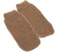 TOKIDNY Moufles Exfoliants Forte Capacité de Décontamination pour Bain Lot de 2 en Fibre de Jute Prévention des Pores Obstrués, Usage Intérieur