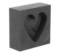 TOKIDNY Moule à en graphite forme cœur pour coulée métaux non ferreux, moule fusion or zinc, moule métallurgique durable pour raffinage et fabrication