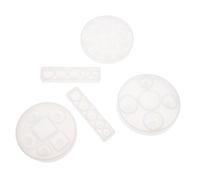 TOKIDNY Moule en Silicone Antiadhésif Facile à Nettoyer pour Bijoux 5 Pièces Design Créatif Blanc pour Fabrication de Pierres Précieuses et Résine
