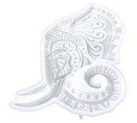 TOKIDNY Moule en Silicone Flexible Résistant à l'usure pour Tête D'éléphant Blanc Moule Créatif pour et Résine Époxy pour Loisirs Manuels