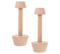 TOKIDNY Moules à Tartelettes Double Face 2 Pièces en Bois Poussoir pour Tarte, Mini Pâtisseries et Accessoires Cuisine