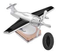 TOKIDNY Ornement d'Aromathérapie Voiture d'Avion Solaire, Diffuseur Silencieux Argenté, Accessoire Tableau de Bord pour Usage Automobile