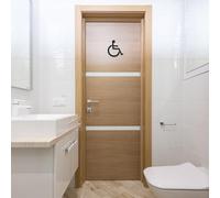TOKIDNY Panneau Noir pour de Toilettes en Acier Inoxydable Visible et Résistant Personnes Handicapées Bâtiments Commerciaux et Publics