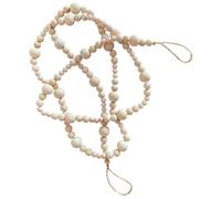 TOKIDNY Pendentif Artisanal en Perles de Bois Beige Corde Ronde 12mm 54pcs pour Décoration Intérieure Style Nordique Chic et Élégant