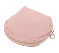TOKIDNY Petite Pochette Maquillage en Cuir PU Rose, Trousse de Maquillage Multifonction Facile à Transporter, Capacité Modérée Usage Quotidien ou Voyage