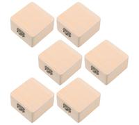 TOKIDNY Petites Boîtes à Bijoux Carrées en Bois à Décorer Lot de 6 Coffrets Soi-Même Couvercle pour Ranger Perles, Bijoux et Petits Trésors Adapté aux Activités Scolaires et Maison