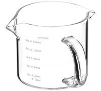 TOKIDNY Pichet à Crème Transparent avec Double Bec Verre Doseur Multifonction pour Lait Café Jus et Yaourt Accessoire de Cuisine Pratique et Élégant