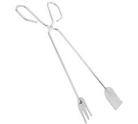 TOKIDNY Pince à Charbon Fer Forgé Longue Poignée Renforcée pour Barbecue Extérieur Camping et Foyer Pince Multi-usages pour Bois et Charbon Accessoire Robuste pour Feu de Camp