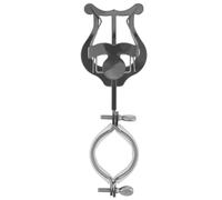 TOKIDNY Pince à Partitions Portable pour Clarinette et Hautbois Lyre Métallique Réglable en Angle Clip Musical Compact et Léger pour et Concert - Noir Mat