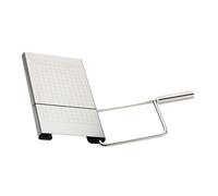 TOKIDNY Planche à Découper en Acier Inoxydable avec Grille Graduée Trancheuse Multifonction pour Fromage Beurre Saucisses et Légumes Tapis Antidérapant Cuisine Outil de Découpe