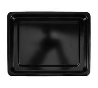 TOKIDNY Plaque de Cuisson Rectangulaire en Émail Noir Brillant Petite Rôtissoire à Induction Polyvalente Plat à Four Compact pour Griller Viandes Poissons et Légumes Facile à