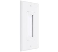 TOKIDNY Plaque Murale à Brosse pour Passage de câbles Simple Blanc, Cache-Prise Murale pour câbles Basse Tension, Gestion de câbles muraux Pratique pour Bureau et Home cinéma