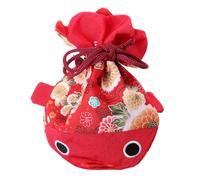TOKIDNY Pochette à Cordon de Poisson Rouge Style Japonerie pour Sachets de Bonbons Mariage, Paquet de Rangement en Tissu Fermeture Pratique, pour Festivals et Voyages