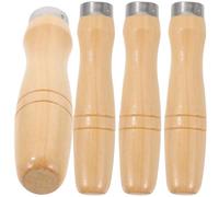 TOKIDNY Poignée de Lime en Bois Ergonomique, Lot de 4 Pièces, Poignée de Rechange pour Râpe Multifonction, pour Loisirs Créatifs et Travail Artisanal