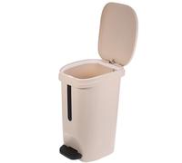 TOKIDNY Poubelle à Pédale 10L avec Couvercle Conteneur à Déchets Domestique en Plastique Couleur Kaki Poubelle de Salle de Bain Cuisine Pratique et Hygiénique