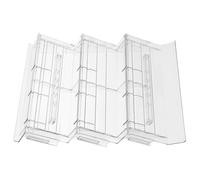 TOKIDNY Présentoir de Supermarché Transparent à 3 Niveaux en Plastique Étagère Inclinée sans Pied Rehausseur pour Fruits Légumes et Gâteaux Organisateur de Comptoir Réfrigéré Étagère