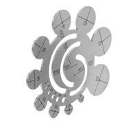 TOKIDNY Règle Ronde Acier Inoxydable pour Découpe Cuir Gabarit de Coupe Précis et Jauge de Rayon pour Accessoires Maroquinerie DIY