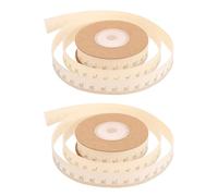 TOKIDNY Ruban de Coton Gradué 15 CM X 10 M 2 Rouleaux pour Emballage Présent Couture et Loisirs Créatifs avec Échelle de Mesure 0-40 CM Ruban Décoratif DIY pour Projets Manuels