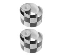 TOKIDNY Ruban Réfléchissant de Sécurité Extérieur Étanche 5 CM X 3 M Autocollants D’Avertissement Noir et Blanc à Carreaux Haute Visibilité Nocturne pour Pare-Chocs Voiture et