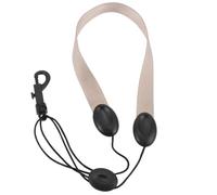 TOKIDNY Sangle de Saxophone en Tissu Couleur Beige Clair Bandoulière Légère et Réglable Cordon Pratique pour Saxophone Alto Ténor et Clarinette Pression pour Performance et Pratique