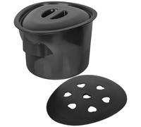 TOKIDNY Seau de Chambre Plastique avec Couvercle pour Pot de Nuit Bassin Urinoir et Crachoir Accessoire pour Chaise Percée Adapté Aux Personnes Âgées Handicapées et Usage Domestique