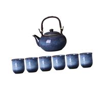 TOKIDNY Service Thé Chinois Céramique avec Théière Spacieuse et Tasses Résistant Chaleur Design Artistique Unique Ensemble Portable pour Cérémonie Kung Fu Bureau et Voyage