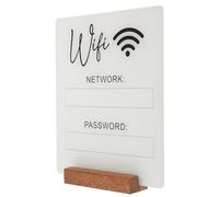 TOKIDNY Signe Mot de Passe Wifi Acrylique Transparent pour Chambre Invités Panneau de Bureau Élégant pour Maison et Restaurant