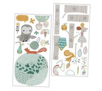 TOKIDNY Sticker Toise Mural Animaux Forêt et Arbre, Décoration Murale pour Chambre Garçon et Filles et Crèche
