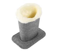 TOKIDNY Support à Lunettes en Peluche Base en Lin Gris Porte-Lunettes Pratique et Compact pour Lunettes de Soleil Étui de Rangement Polyvalent pour Bureau et Chambre Organisateur