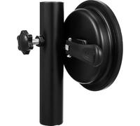 TOKIDNY Support de Mât de Drapeau Résistant à l'usure et Facile à Fixer en Alliage D'aluminium Solide Noir pour Terrasse ou Clôture de Jardin