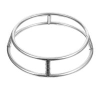 TOKIDNY Support de Poêle à Fond Rond en Acier Inoxydable 29 CM Anneau de Wok Double Couche Antidérapant et Isolant Thermique Grille de Cuisson Robuste pour Cuisinière Électrique et