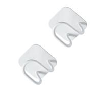 TOKIDNY Supports Muraux en Acier Inoxydable Lot de 2 sans Perçage pour Éponges et Ustensiles la Cuisine Rangement Mural Blanc Compact