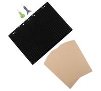TOKIDNY Tablette D'écriture Braille 27 Lignes Portable en Plastique 30 Cases avec Stylet Résistant pour Apprentissage et Usage Confortable des Personnes Aveugles