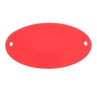 TOKIDNY Tapis de Dessous de Plat en Silicone Antidérapant Isolant Thermique Grand Format Ovale Rouge Coussin de Casserole Résistant à la Chaleur Protège Table Cuisine et Repas
