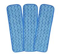 TOKIDNY Têtes de Balai Lingettes de Nettoyage Lot de 3 Réutilisables en Microfibre Bleues, Lavables, Compatibles avec Différents Types de Sols pour Vadrouille