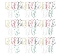 TOKIDNY Trombones Forme Dent Colorés Lot de 60 Clips Créatifs pour Organisation de Documents et Fournitures Scolaires Bureautique Couleur Aléatoire