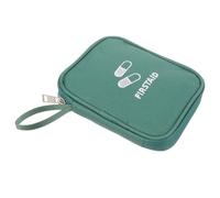 TOKIDNY Trousse de Secours Fermeture Éclair Complète en Tissu Oxford Portable Vert, Légère Pochette à de Voyage Compacte pour Moto et Yacht
