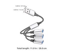 TOKIDNY USB Way Splitter Hub USB Extension Cable Multi-Port Adapter Compatible with Laptop and PC for Data Transfer and Charging