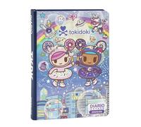 TOKIDOKI - Agenda scolaire 2025-2026 - Agenda journalier 12 mois pour filles et filles, avec couverture rembourrée et 352 pages colorées, idéal pour l'école primaire et média, 13 x 17,8 cm, bleu