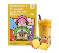 Tokimek Kit de Thé au Lait avec Perles Saveur Lait de Coco et Ananas Importé de Taïwan 255g/Boite - Livraison Gratuite France (1 boite)