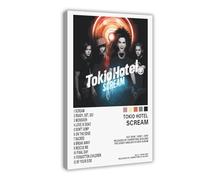 Tokio Hotel Scream Album Cover Toile Poster Bande de Rock Art mural esthétique pour chambre à coucher, salon, dortoir Décoration Cadeau Encadré 30 x 45 cm