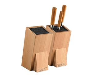 Tokio Kitchenware 2 blocs à couteaux universels avec lamelles