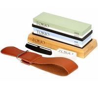 Tokio Kitchenware Kit de pierres à aiguiser grain 400 / 1000 / 3000 / 8000