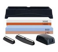 Tokio Kitchenware Pack de 2 pierres à aiguiser - Grain 240 à 3000 - Avec 4 accessoires