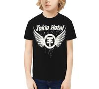 Tokio Music Rock Band Kaulitz Hotel T-Shirt Jeunesse Coton Manches Courtes - Tee-Shirt Rock Groupe Allemand - Haut Décontracté Fan Musique - Cadeau Ado Garçon Fille Large