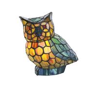 Tokira La Chouette Lampe De Table, Petite lampe de nuit en verre coloré, Lumières de nuit Salle d'étude DéCoration, Lampe de chevet pour chambre