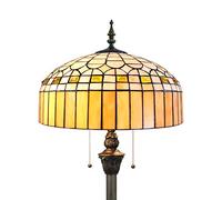 Tokira Tiffany Lampadaires Ambre, Lampadaire Tiffany Pour Salon Style Simple, Abat-Jour En Verre Soufflé De 64 Pouces[Ne contient pas d'ampoule]