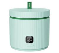 TOKIT Cuiseur à Riz Mini 1.5L, Cuiseur à Riz Électrique Multifonction avec Chauffage par Induction IH, Revêtement Antiadhésif Céramique, 350W pour 1-3 Personnes, 5 Programmes, Vert