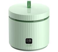 TOKIT Cuiseur à Riz Mini 1.5L, Cuiseur à Riz Électrique Multifonction avec Chauffage par Induction IH, Revêtement Antiadhésif Céramique, 350W pour 1-3 Personnes, 5 Programmes, Vert