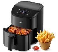TOKIT Friteuse à Air 1500W, Air Fryer Compacte Sans Huile De 4,5 L 10 in 1 Programmes de Cuisson Pour Débutants, Air Chaud À 360 °, Moins De Bruit, Cuisson Parfaite